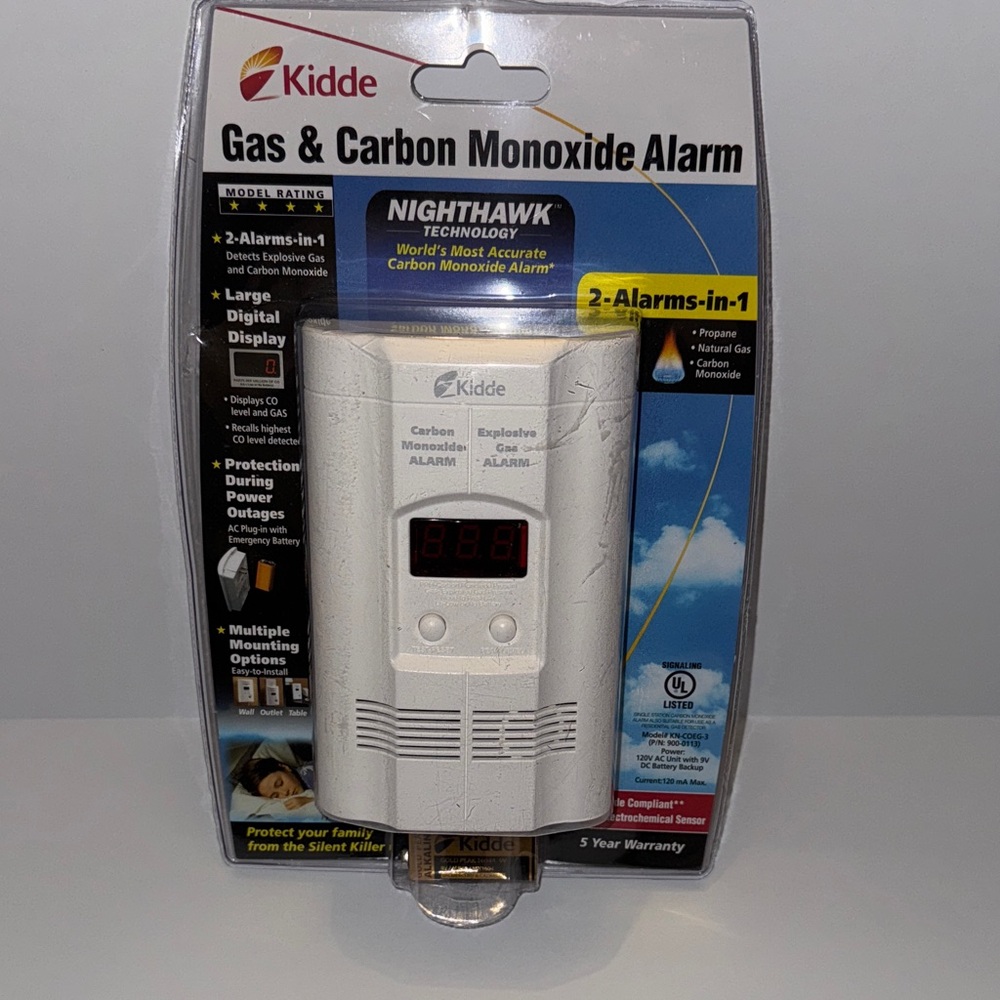 Kidde Gas & Carbon Monoxide Alarm - White